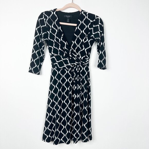 2/$30 White House Black Market 3 Quarter Sleeve Surplice Wrap Dress 0P #A0112 - Picture 3 of 8